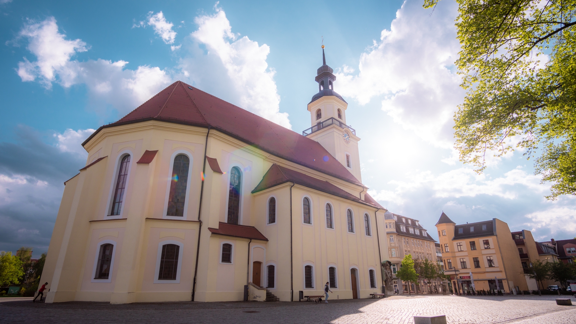 Marktplatz Forst Stadtkirche Nikolaikirche