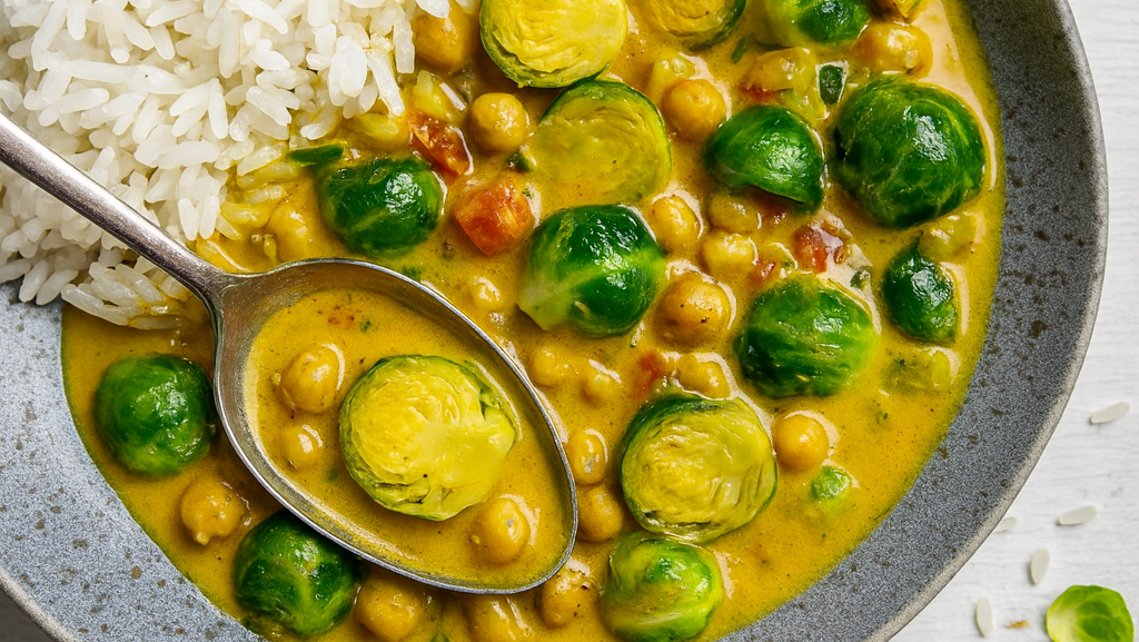 Rezept der Woche: Wärmendes Rosenkohl-Curry mit Kichererbsen