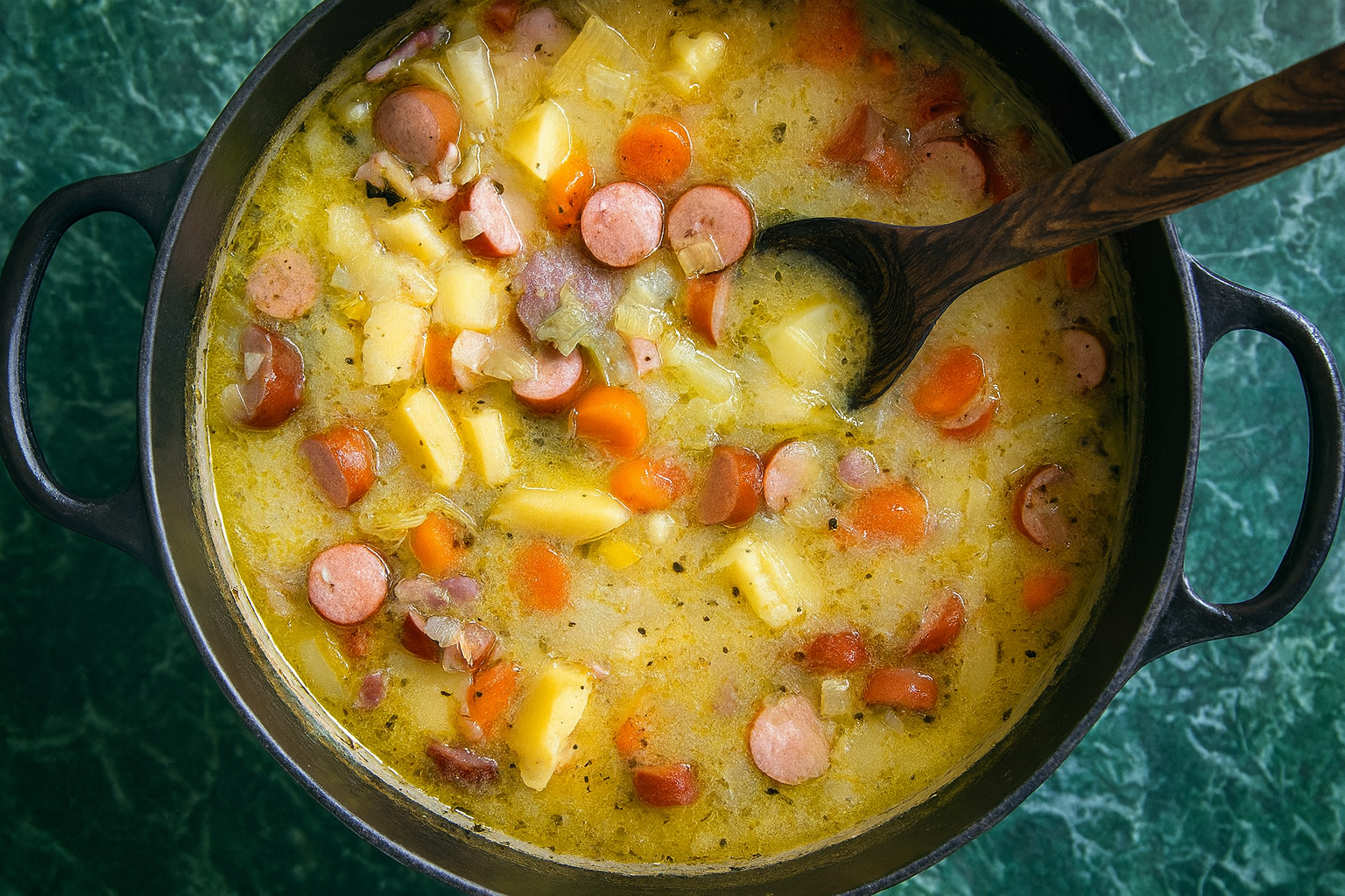 Omas Kartoffelsuppe mit Würstchen – Herzhaft wie früher